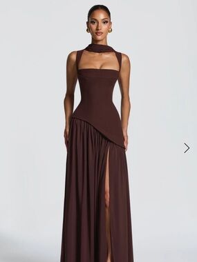 Babyboo TULLULAH MAXI DRESS - Chocolate Brown